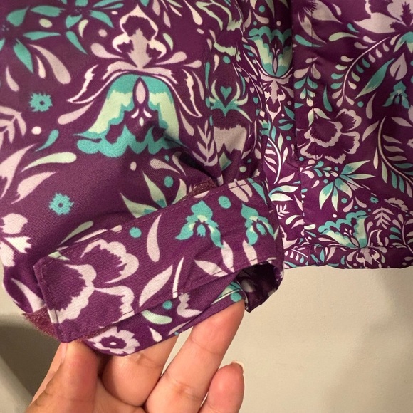 Columbia Kids Raincoat - Purple and Teal Floral - Picture 8 of 13